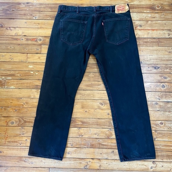 LEVI’S 501 men black button fly 100% cotton Plus size 42 - Picture 2 of 14